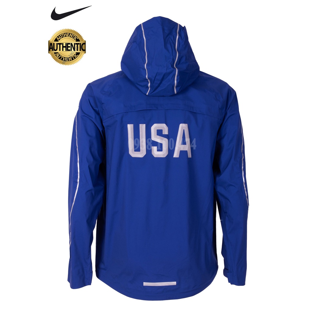 Áo khoác nam Nike chính hãng màu đỏ 1 lớp có mũ trùm đầu dòng raincoat chống thấm nước tốt