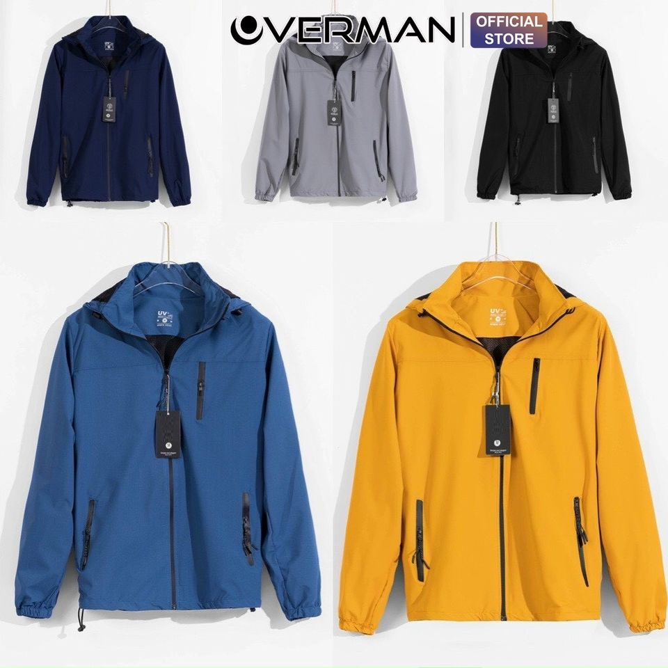 Áo khoác gió nam nữ vải gió cao cấp phủ Nano unisex chống nước ngăn tia UV AG01 - Overman