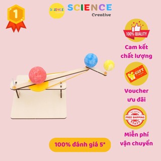 Mô hình nhật thực-nguyệt thực gỗ lắp ráp