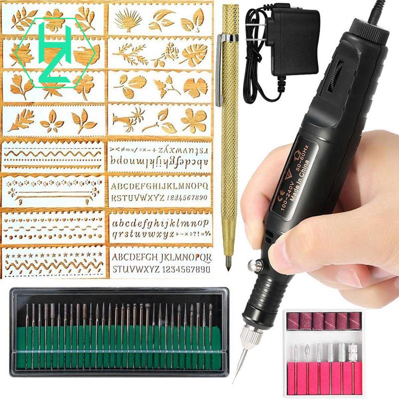 Bút Khắc Điện Tử Dùng Làm Đồ Gốm / Đá / Gỗ / Kính / Đồ Trang Sức Với Đầu Đánh Bóng Phích Cắm Us