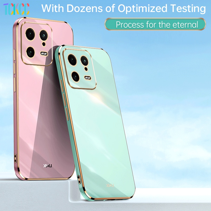 Ốp Điện Thoại Silicon Dẻo Tráng Gương 6D Chống Sốc Cho Xiaomi 13 13 Pro Mi 12 Lite Poco C40 M4 M5 Civi 2