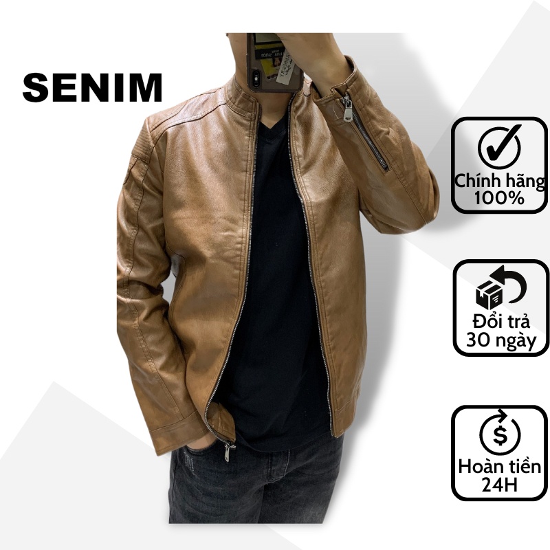 Áo da nam lót lông SENIM 5009-2