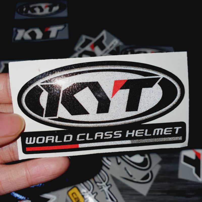 Tem lẻ logo chữ KYT helmet thường, phản quang 5 dạng
