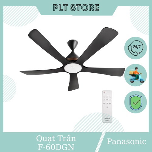 Quạt trần 5 cánh Panasonic có đèn LED 3 màu ánh sáng và 4 cấp độ màu F‑60DGN. Kết nối từ xa ứng dụng IOS và Android