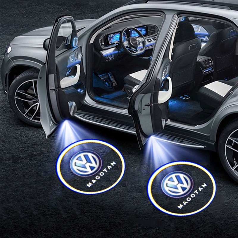 Bộ 2 Đèn Led Chiếu Logo Cho Volkswagen VW Tiguan Sagitar Eos Golf Sharan Scirocco Lamando