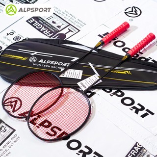 Alp XHP 2 Cái 6U 72g G4 T700 Vợt Cầu Lông Bằng Sợi Carbon 100% Có Túi Dây Buộc Max 30Lbs Attack Tech Vợt Reket Battledore Huấn Luyện Tấn Công Raket Cầu Lông