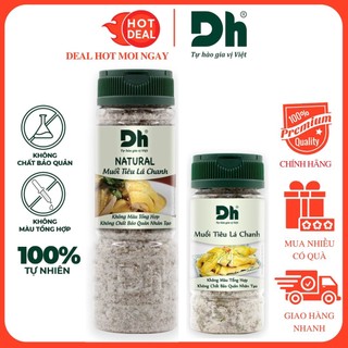 Gia Vị Chấm Muối Tiêu Lá Chanh Natural DH Foods Lọ 120G/50G Chính Hãng