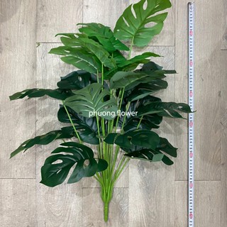 Cây trầu bà giả decor cây lá rùa nhựa 3 size 75cm 55cm 40cm nhân tạo dùng trang trí giống như thật bền đẹp