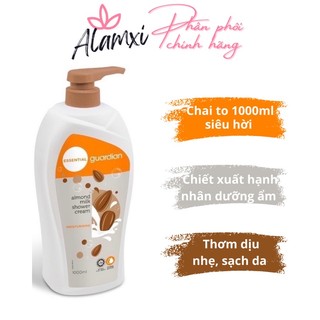 Sữa Tắm Trắng Da Dưỡng Ẩm Guardian Softening Bath Almond Milk Chiết Xuất Hạnh Nhân 1000ml / 1L