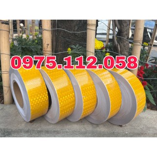 Cuộn phản quang dán màu vàng 5cm dài 45m - decan phản quang