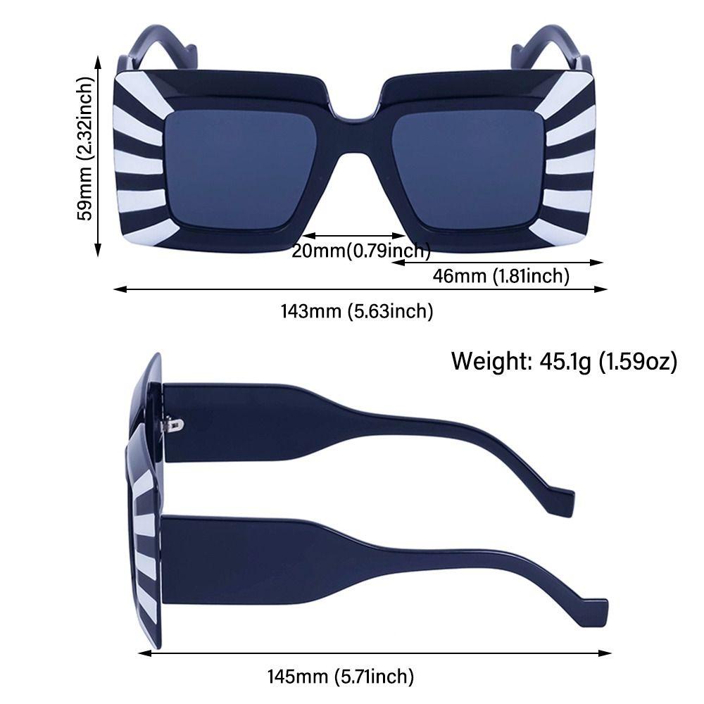 Kính Mát Gọng Vuông Họa Tiết Ngựa Vằn Cá Tính Thời Trang Unisex