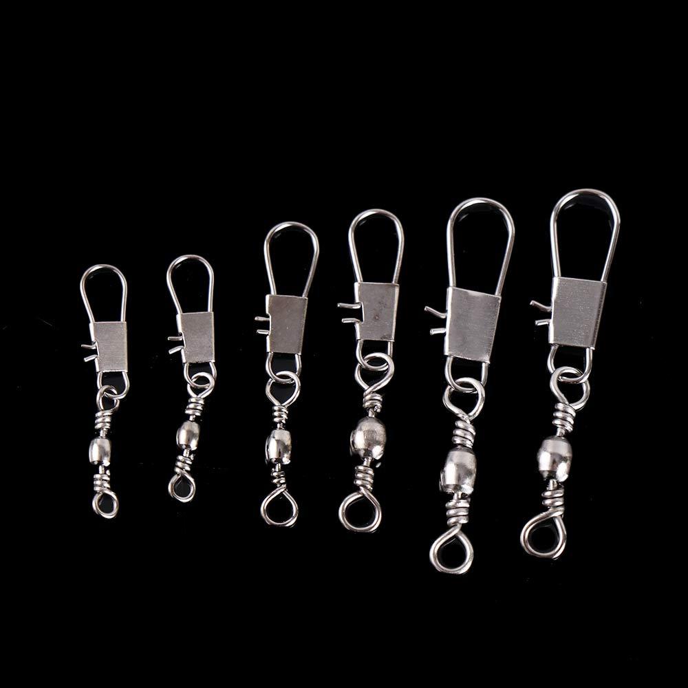 AUGUSTINA Set 100 Khuyên Nối Câu Cá Bằng Thép Không Gỉ