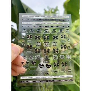 Stick cha n nổi tiếng, stick dán móng chan el và nơ xinh xắn mã 445