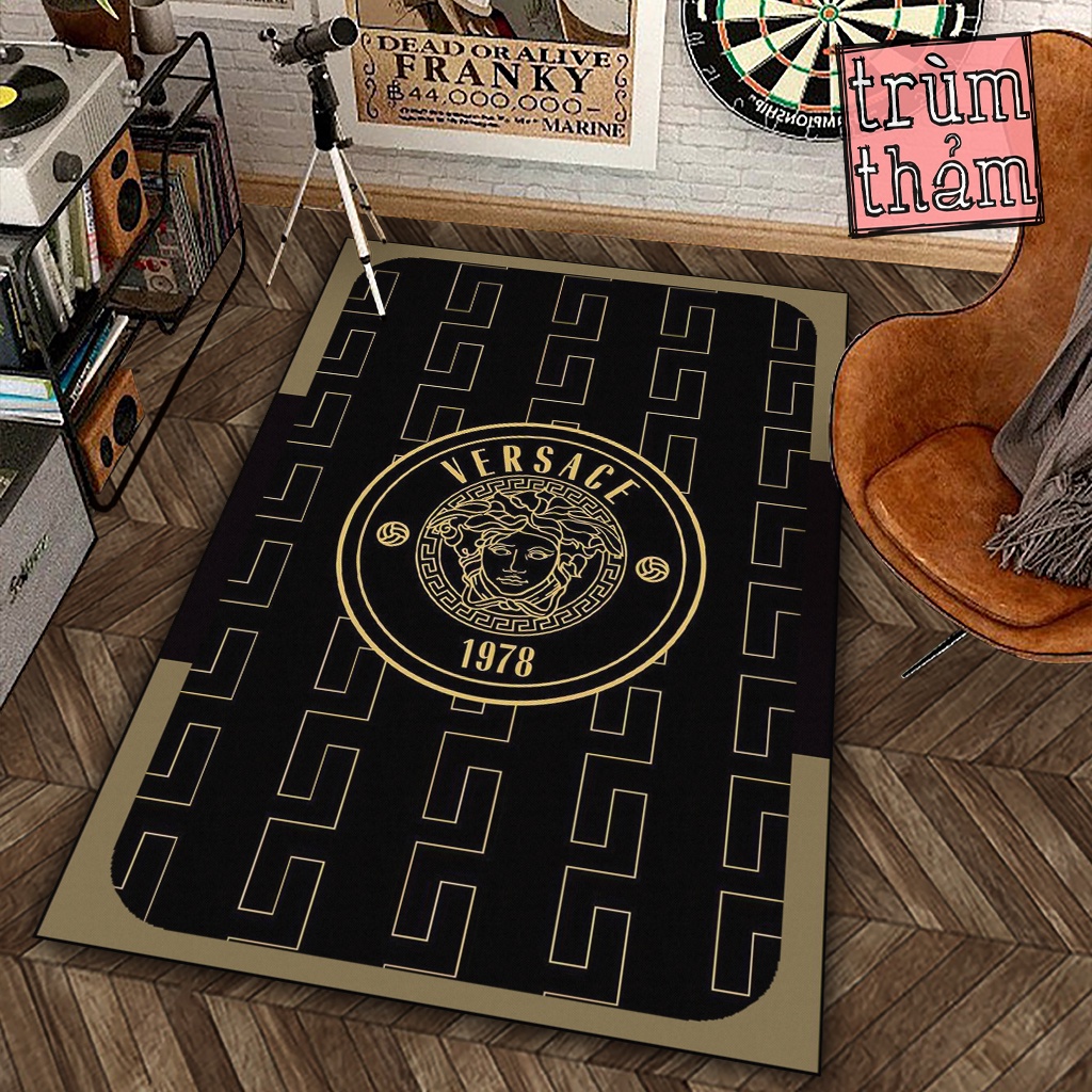 Thảm Trang Trí Versace 1978 Biểu Tượng Logo Thời Trang Decor Góc Học Tập Làm Việc Phòng Ngủ Phòng Khách Văn Phòng
