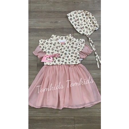 Set áo gile Hanbok- kèm mũ siêu xinh cho bé gái sz 7-11kg