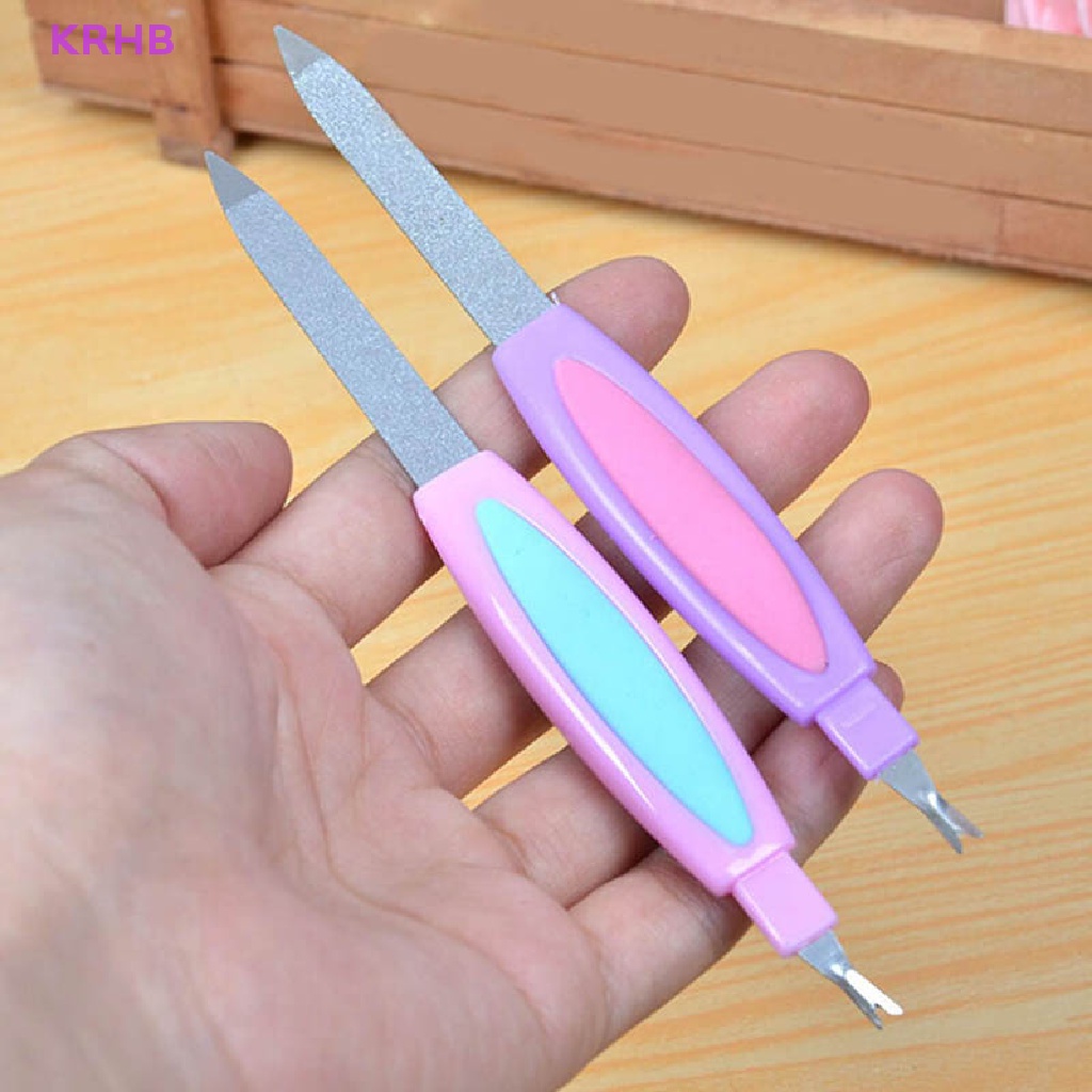 Cây Dũa Móng Tay 2 Trong 1 Bằng Thép Không Gỉ Mới