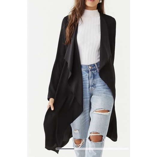 (Size S-L) Áo khoác chất phi lụa xuất dư, Forever21