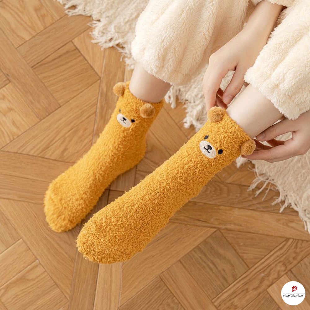 Tất vớ cổ cao chất liệu len lông cừu phong cách Hàn Quốc dễ thương - Sope Shop
