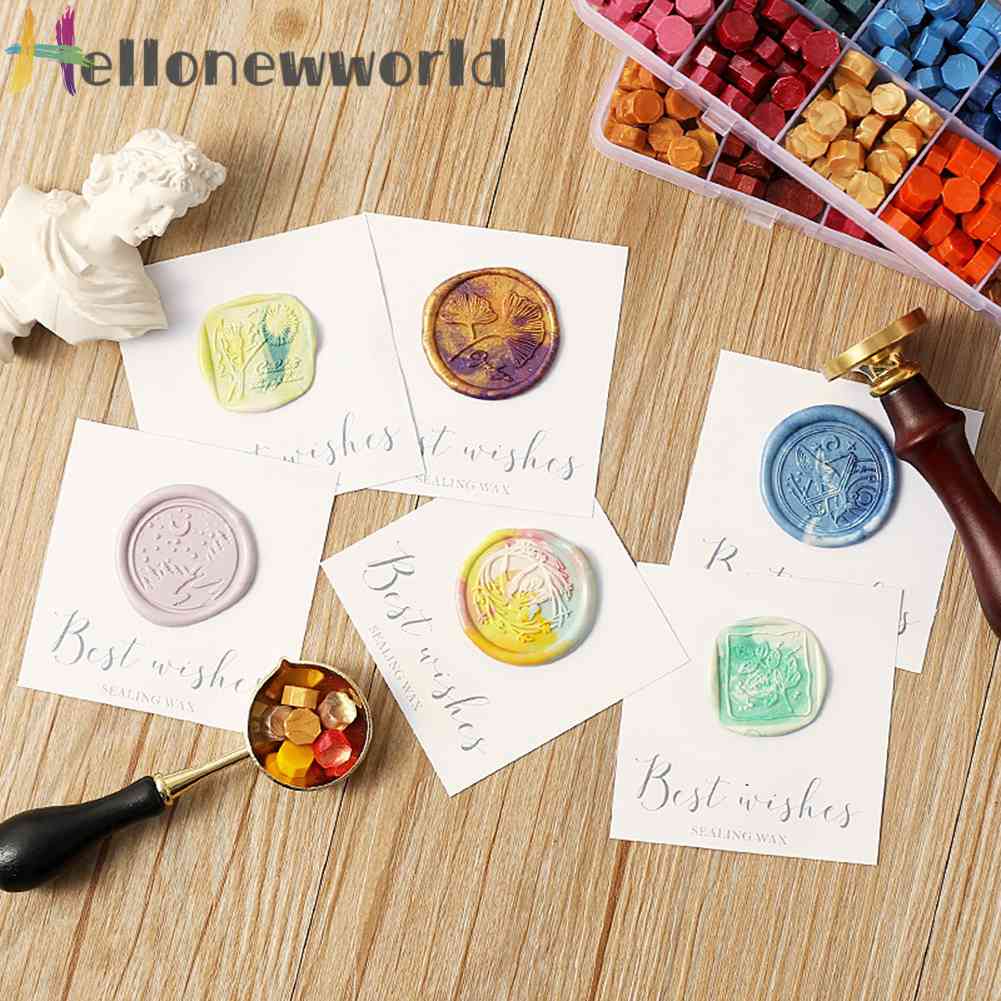 Bộ 100 Hạt Sáp Đóng Dấu Niêm Phong Bao Thư Phong Cách Vintage