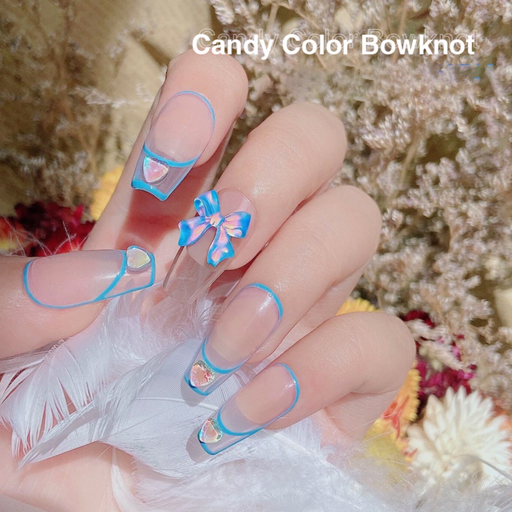 Set 10 Phụ Kiện Nơ Ruy Băng 3D Trang Trí Móng Nghệ Thuật Cho Nữ