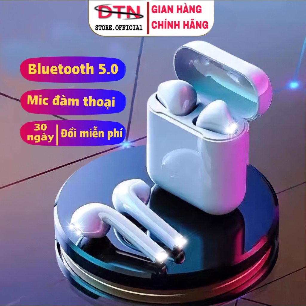 Tai nghe Bluetooth không dây I12S DTN cao cấp tự động kết nối,dùng cho mọi dòng điện thoại và laptop DTN STORE