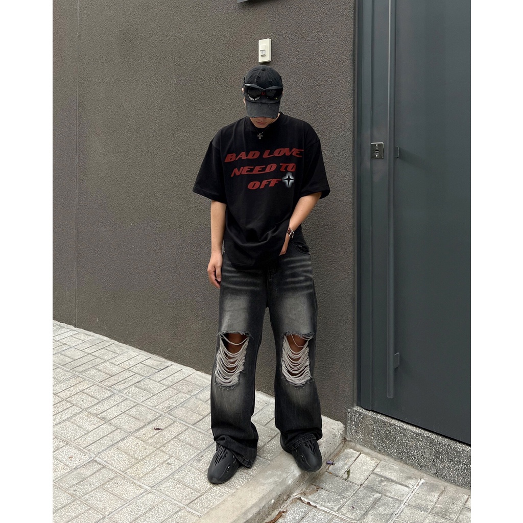 Áo thun Continuous - CTNS - BAD LOVE/ Black