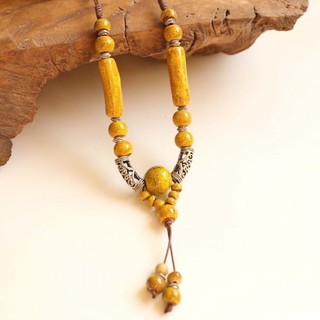 Dây chuyền gốm sứ phong cách boheiman , vòng cổ thời trang handmade