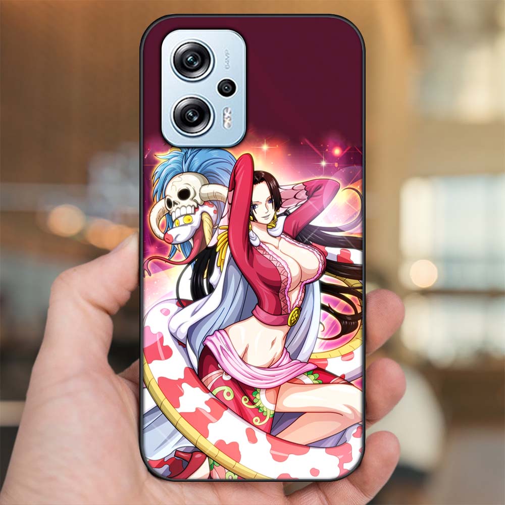 Ốp lưng Poco X4 GT viền đen in hình Boa Hancock One Piece Đảo Hải Tặc
