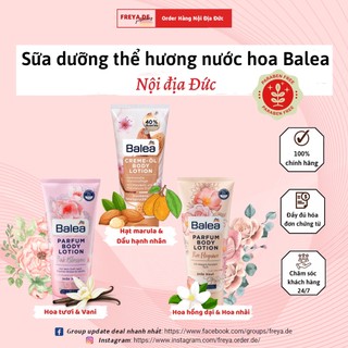 Sữa dưỡng thể nước hoa Balea Body Lotion - Tuýp 200ml, thấm nhanh, lưu hương lâu dài.