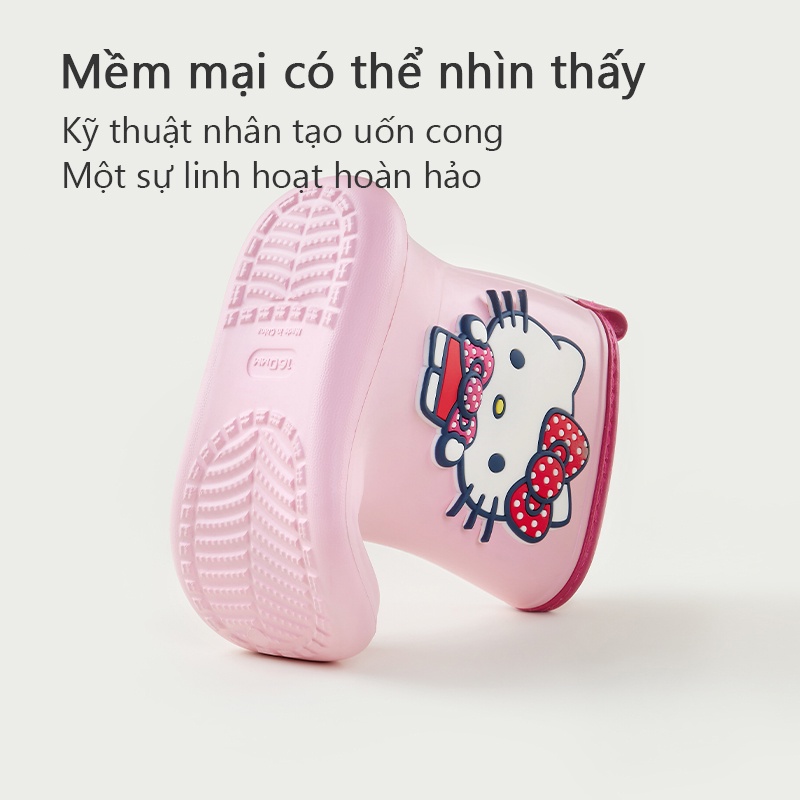Cheerful Mario Giày Bốt Đi Mưa Chống Trượt Chống Thấm Nước In Hình Mario Sanrio Dễ Thương Cho Bé