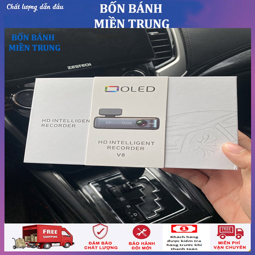 Camera Hành Trình Ô Tô Oled V8, Quay Full HD 1080, Bảo Hành 12 Tháng