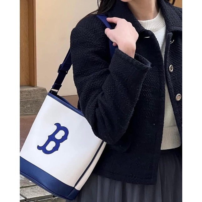 Túi bucket MLB chữ B xanh