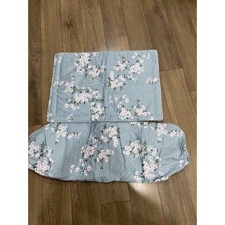 Ga gối cotton 100% hoa trắng