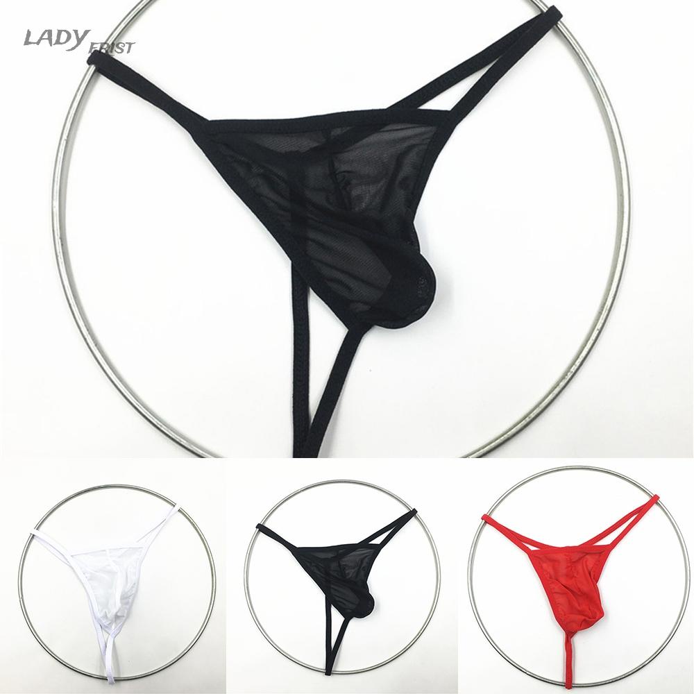 ⭐ Fast delivery ⭐Sexy Mens Lingerie Mesh See-Through Pouch G-String Thong Bikini Briefs Underwear