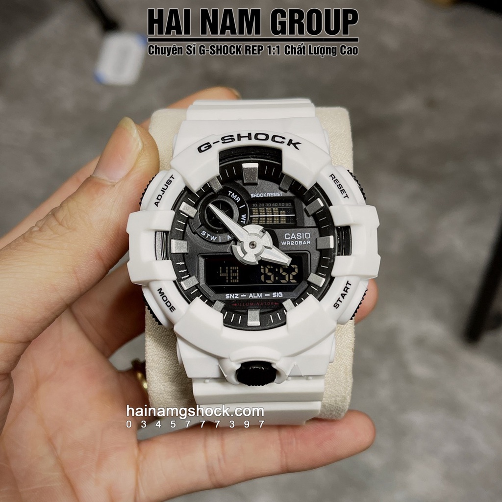 Đồng hồ nam G-SHOCK GA-700-7A Black Face Camouflage White | GA 700 Camouflage | GA 700 Black White