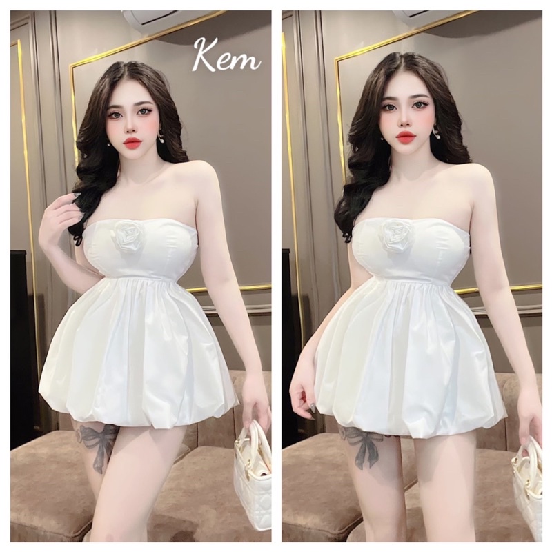 Sét váy quây đính hoa