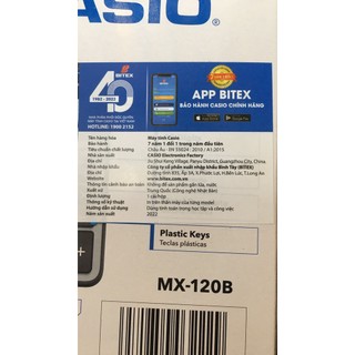 Máy Tính Casio MX120B Chính Hãng (07 Năm Bảo Hành)