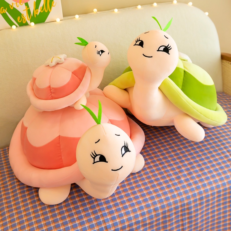Rùa bông đáng yêu làm gối ôm, trang trí, quà tặng xinh xắn cho bé, size 35cm - 50cm