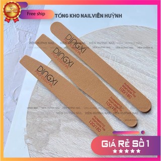 Dũa móng nhám da bò DINGXI , dũa móng nail xịn màu nâu