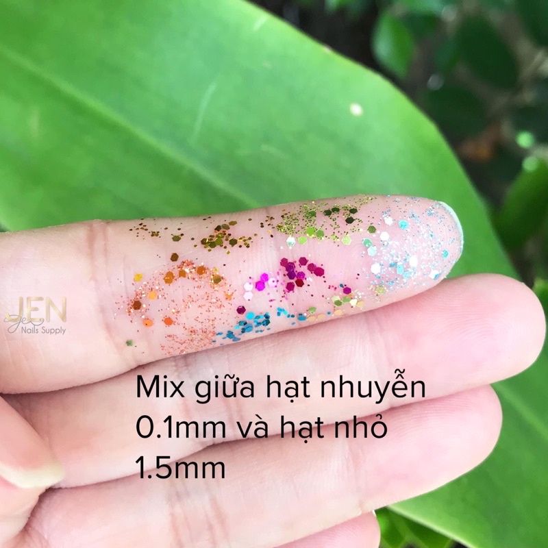 Nhũ kim tuyến hũ 10-30-50g-phụ kiện nail móng