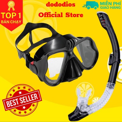 Mặt Nạ Lặn Biển Dododios Với Mắt Kính Lặn Biển Góc Nhìn 180 Độ Panorama Bằng Kính Cường Lực An Toàn