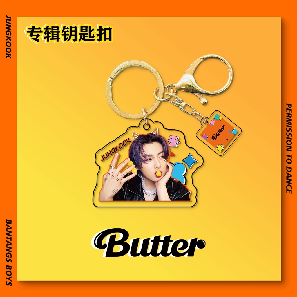 BTS Key Chain Butter Album 2-piece Acrylic Key Cute Creative Pendant