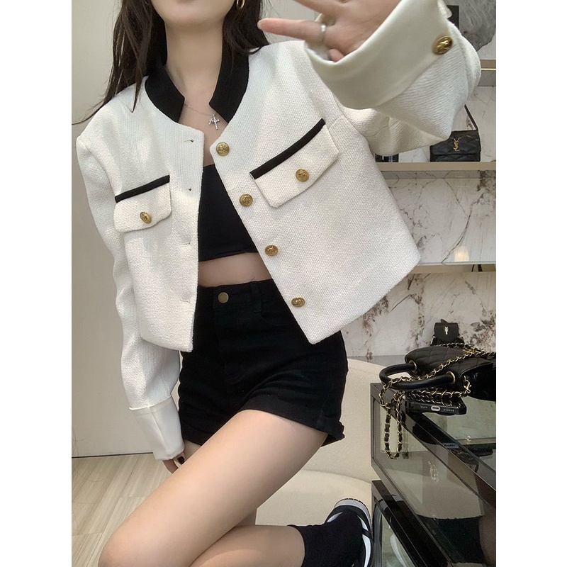 Áo khoác dài tay thời trang cao cấp nữ có màu trắng