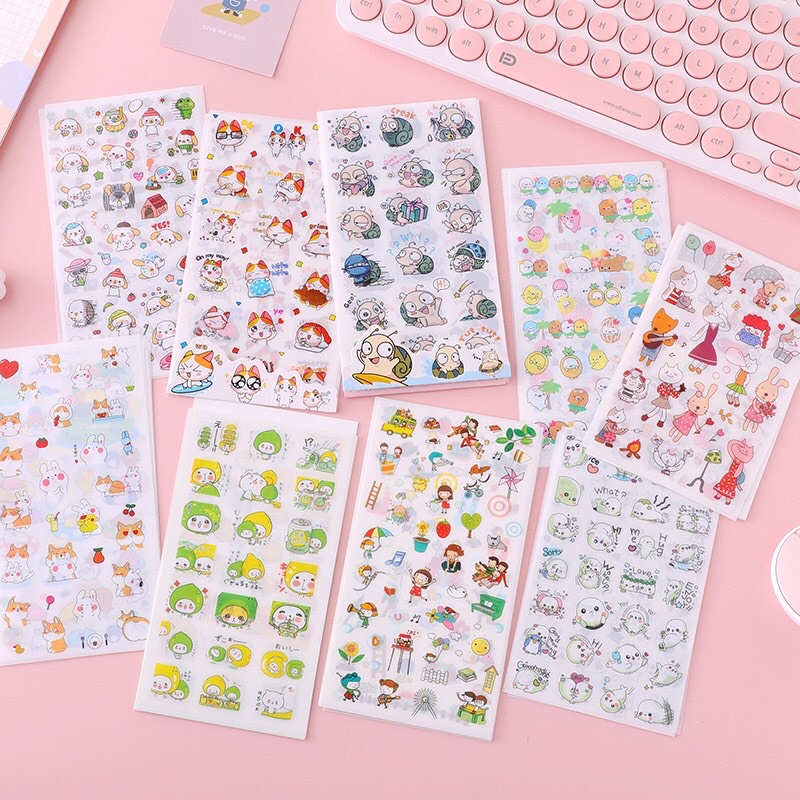 Sticker set 6 tấm các loại