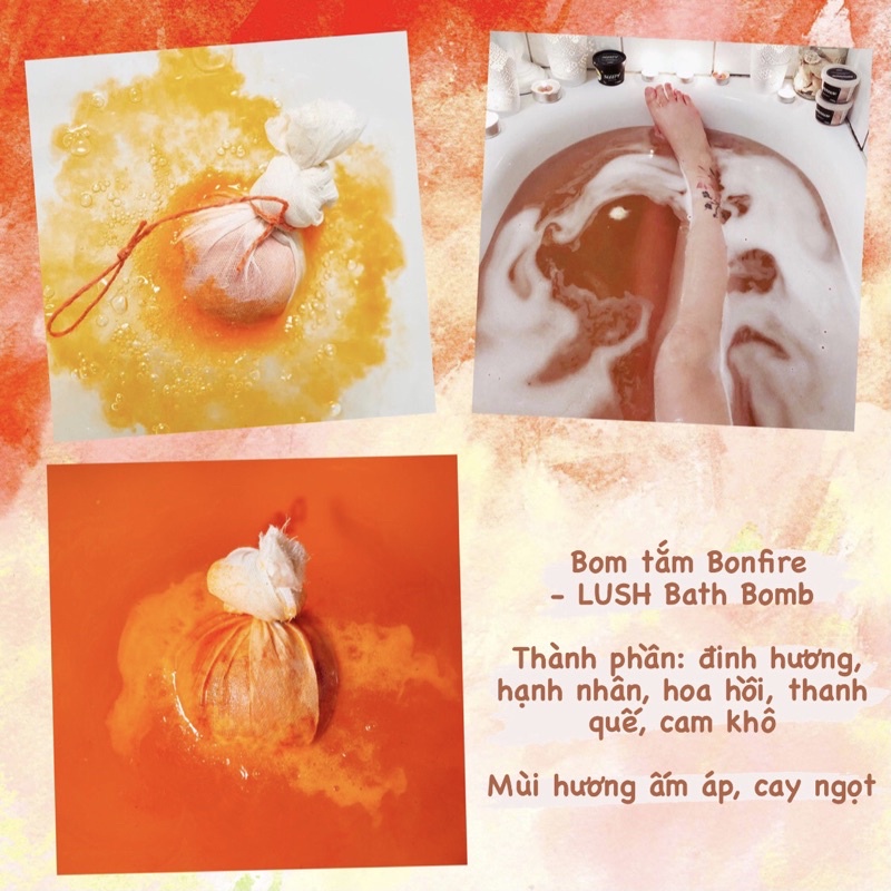 Bom tắm LUSH - bath bomb Bonfired