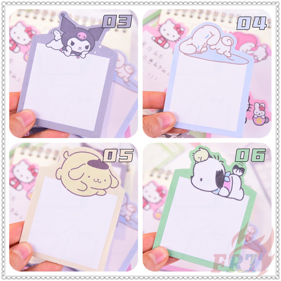 ❣️Set 30 Tấm Giấy Ghi Chú Họa Tiết hello kitty / kuromi / my melody / cinnamoroll / Pompurin / pochacco - sanrio q-6❣️Miếng Dán Ghi Nhớ Họa Tiết Hoạt Hình Dễ Thương