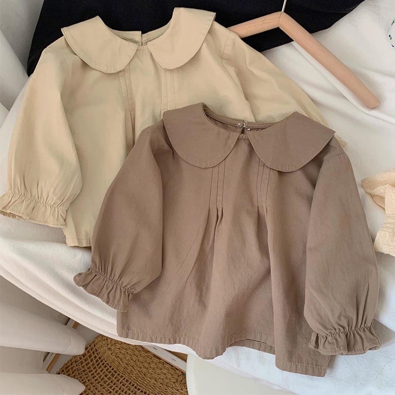 Set Đầm Búp Bê Form Rộng Chất Liệu Nhung Thời Trang Mùa Thu Cho Bé Gái