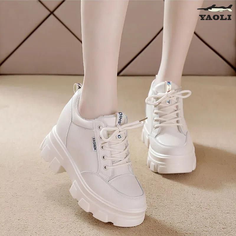 Giày Thể Thao Đế Dày Tăng Chiều Cao Thoáng Khí Phong Cách Mới Cho Nữ