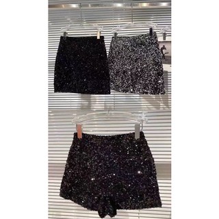 Chân váy/ quần short kim tuyến đính kim sa dáng a bling bling