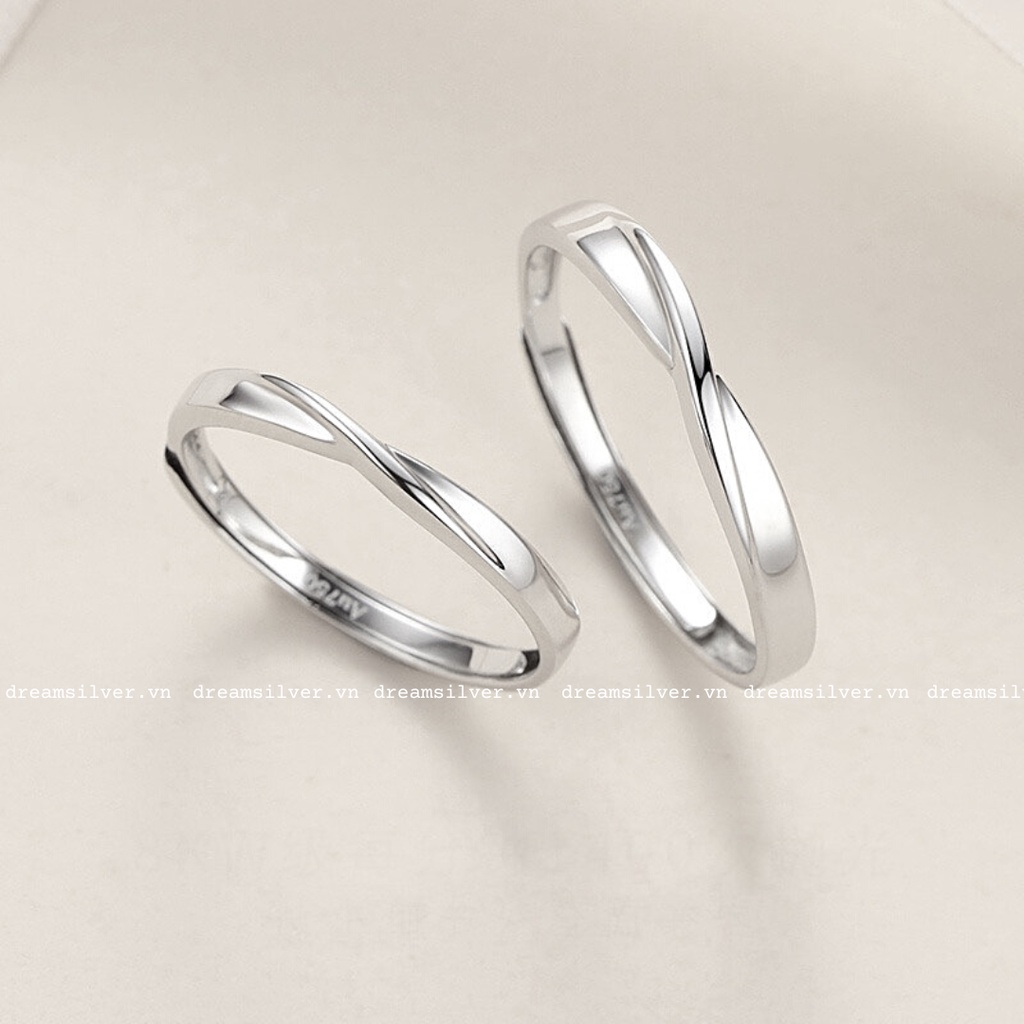 Nhẫn Đôi Bạc Dreamsilver The Engagement Chỉnh Được Size ND040